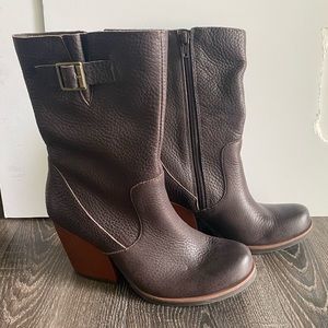 Kork-Ease Turner Mid Calf Brown Leather Boot